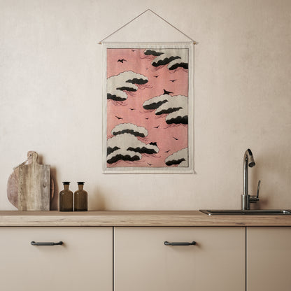 Pink sky, tapestry